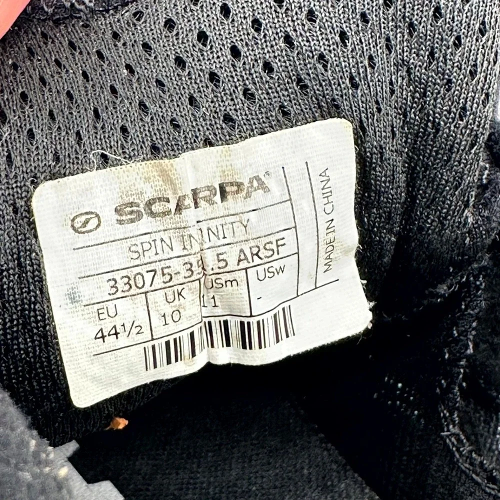 Scarpa Spin Infinity Shoes Men's 11 44.5 Trail Running Hiking Outdoor Vibram
